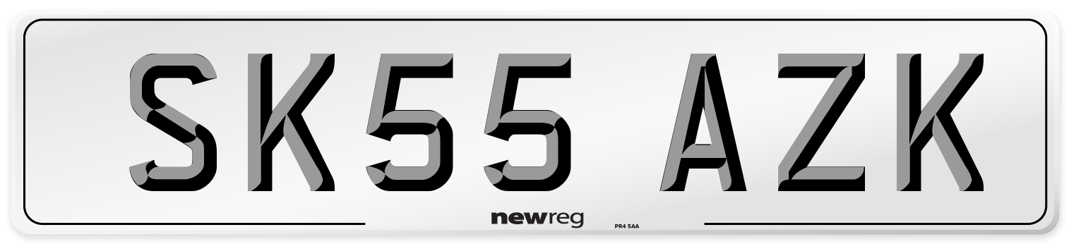 SK55 AZK Number Plate from New Reg
